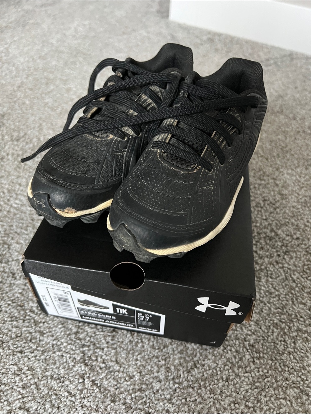 Under Armour Kids Black Cleats